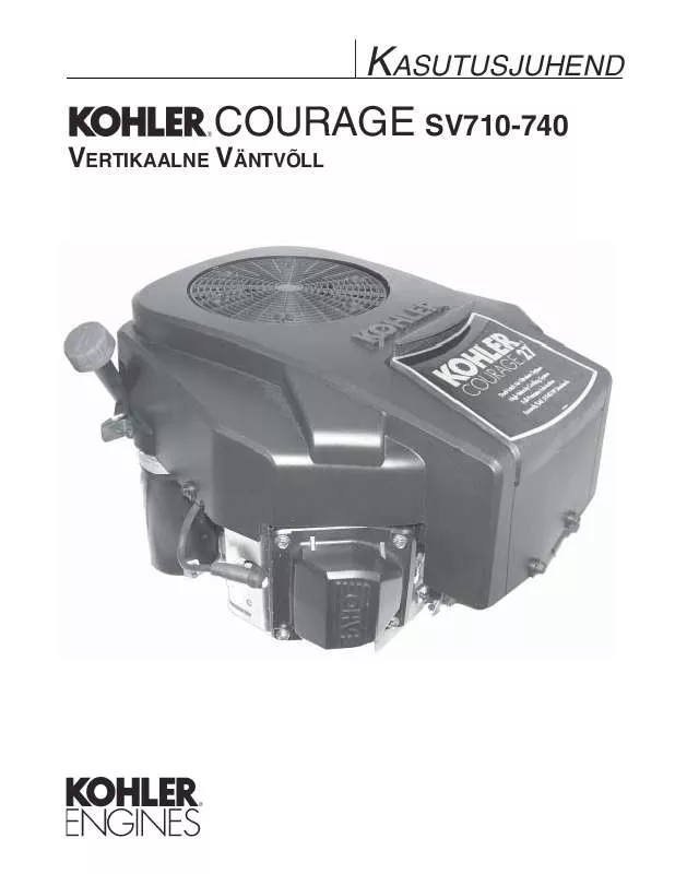 Mode d'emploi KOHLER SV710