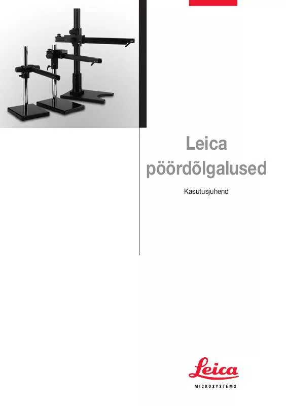 Mode d'emploi LEICA SWINGARM STAND