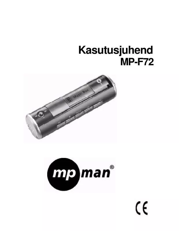 Mode d'emploi MPMAN MP-F72