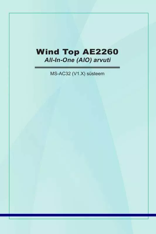 Mode d'emploi MSI WIND TOP AE2260