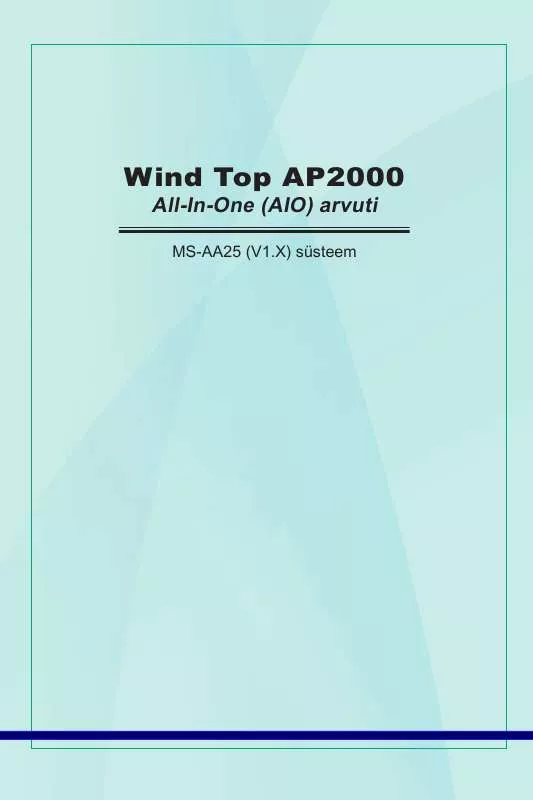 Mode d'emploi MSI WIND TOP AP2000