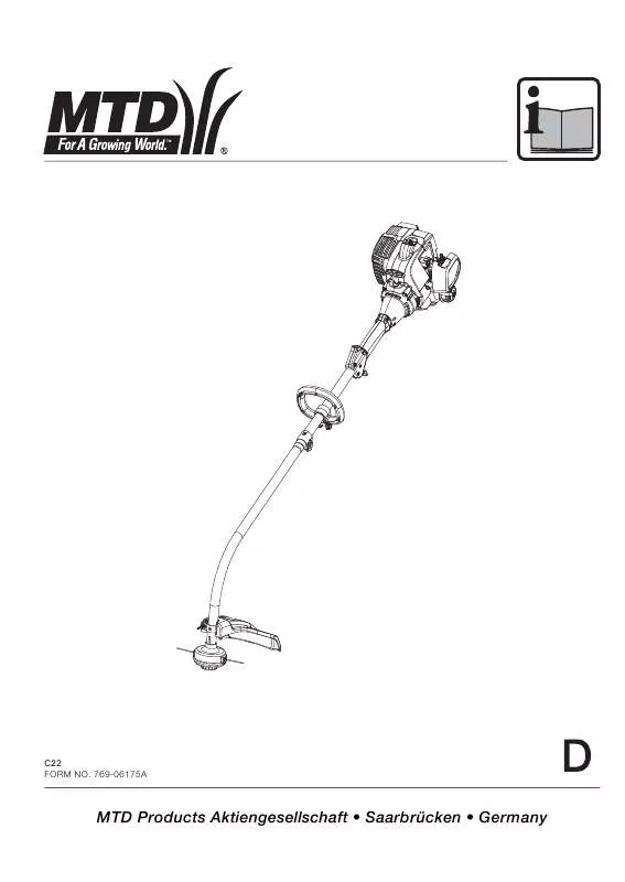 Mode d'emploi MTD 2-STROKE TRIMMER 500