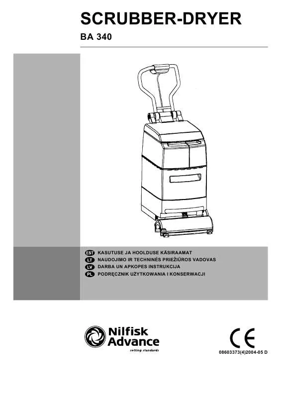 Mode d'emploi NILFISK BA 340