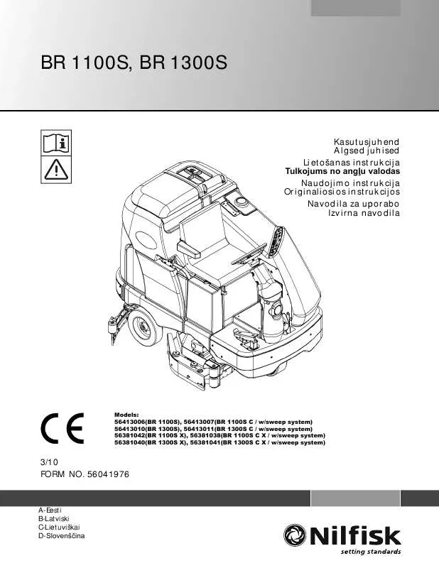 Mode d'emploi NILFISK BR 1300S