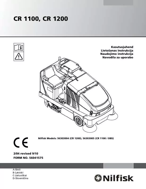 Mode d'emploi NILFISK CR 1100