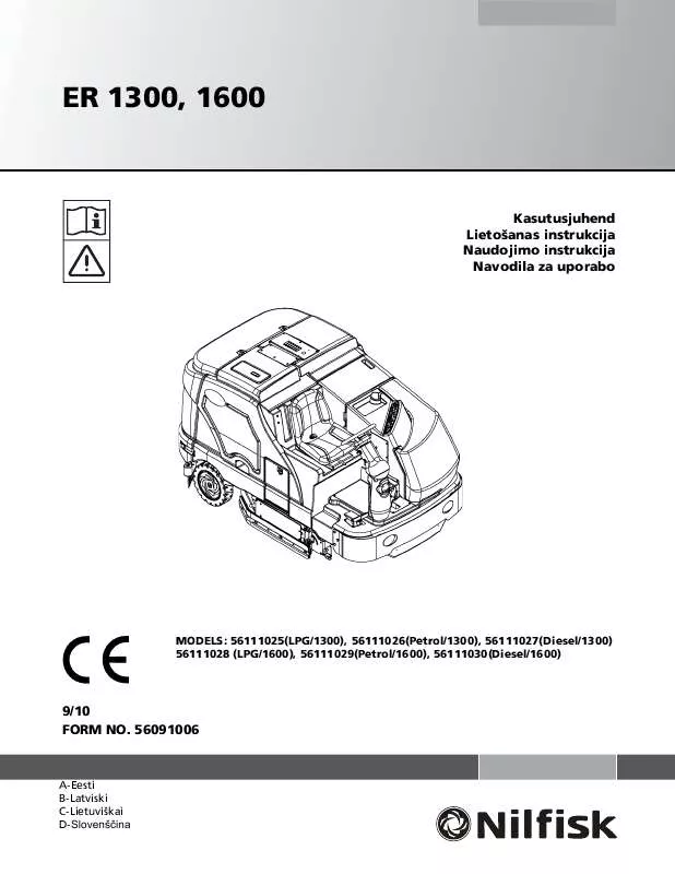 Mode d'emploi NILFISK ER 1300