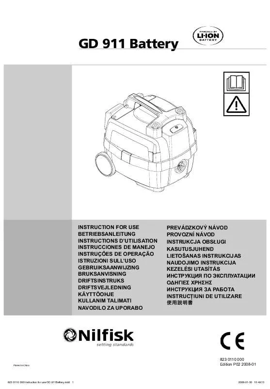 Mode d'emploi NILFISK GD 911