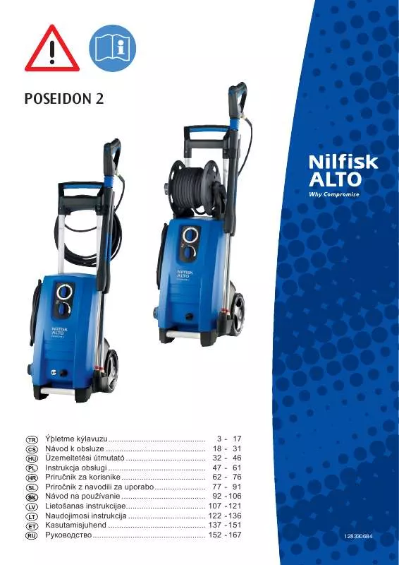 Mode d'emploi NILFISK P 160.2 X-TRA