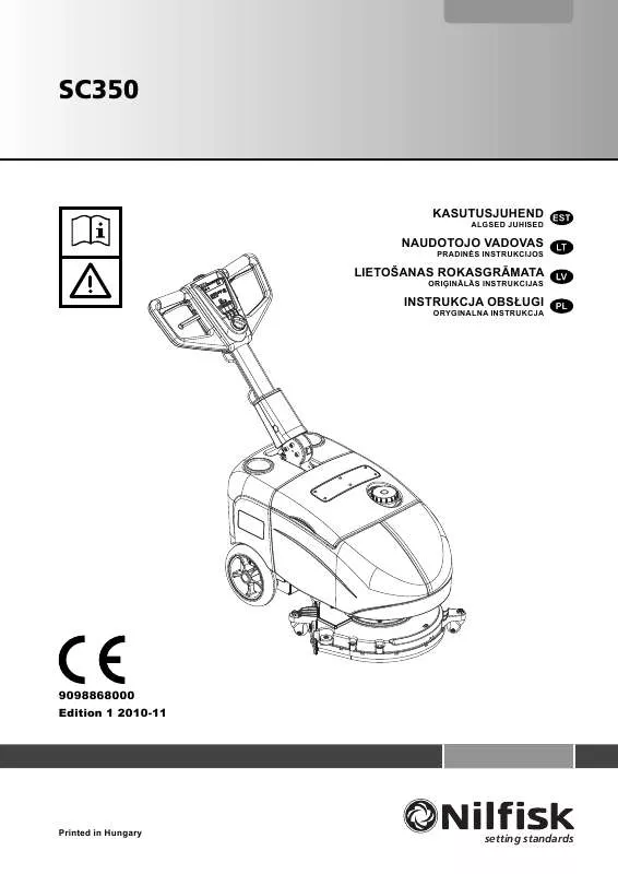 Mode d'emploi NILFISK SC 350