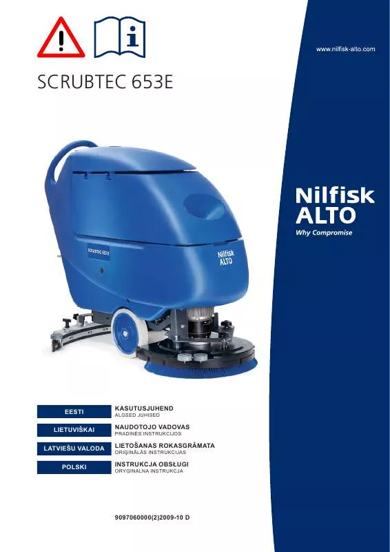 Mode d'emploi NILFISK SCRUBTEC 653E