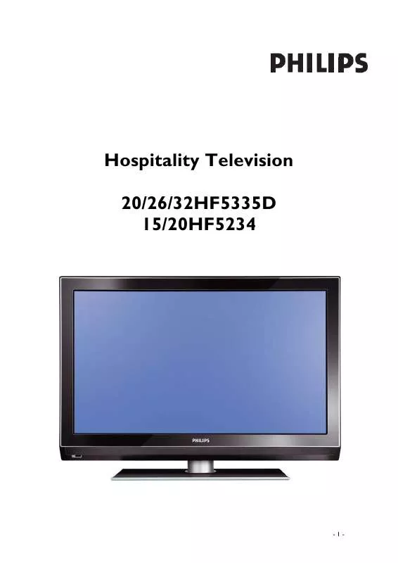 Mode d'emploi PHILIPS 15HF5234