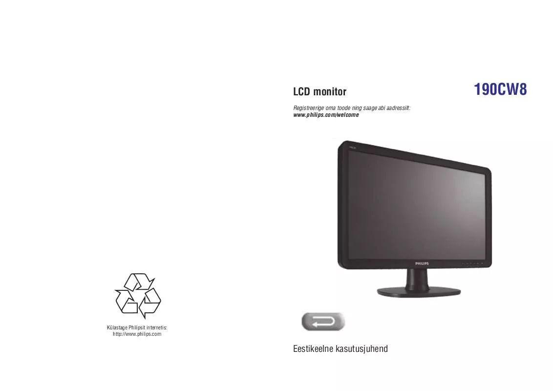 Mode d'emploi PHILIPS 190CW8FW