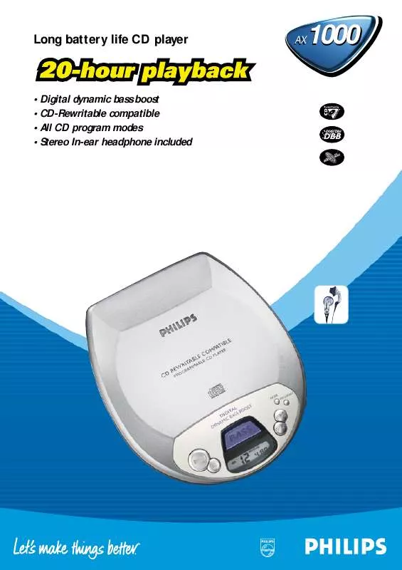 Mode d'emploi PHILIPS AX1000