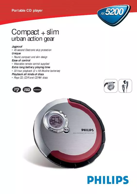 Mode d'emploi PHILIPS AX5200