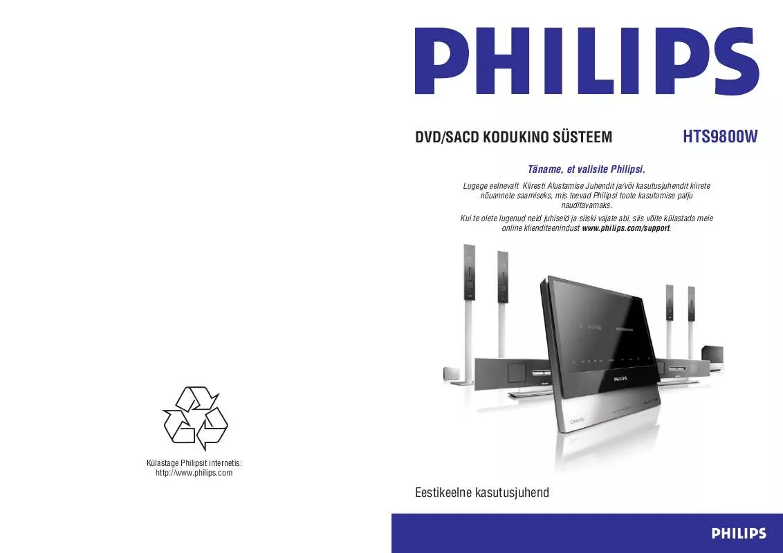 Mode d'emploi PHILIPS HTS9800W