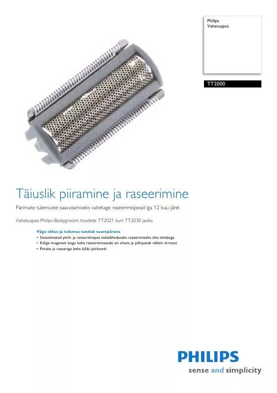 Mode d'emploi PHILIPS TT2000