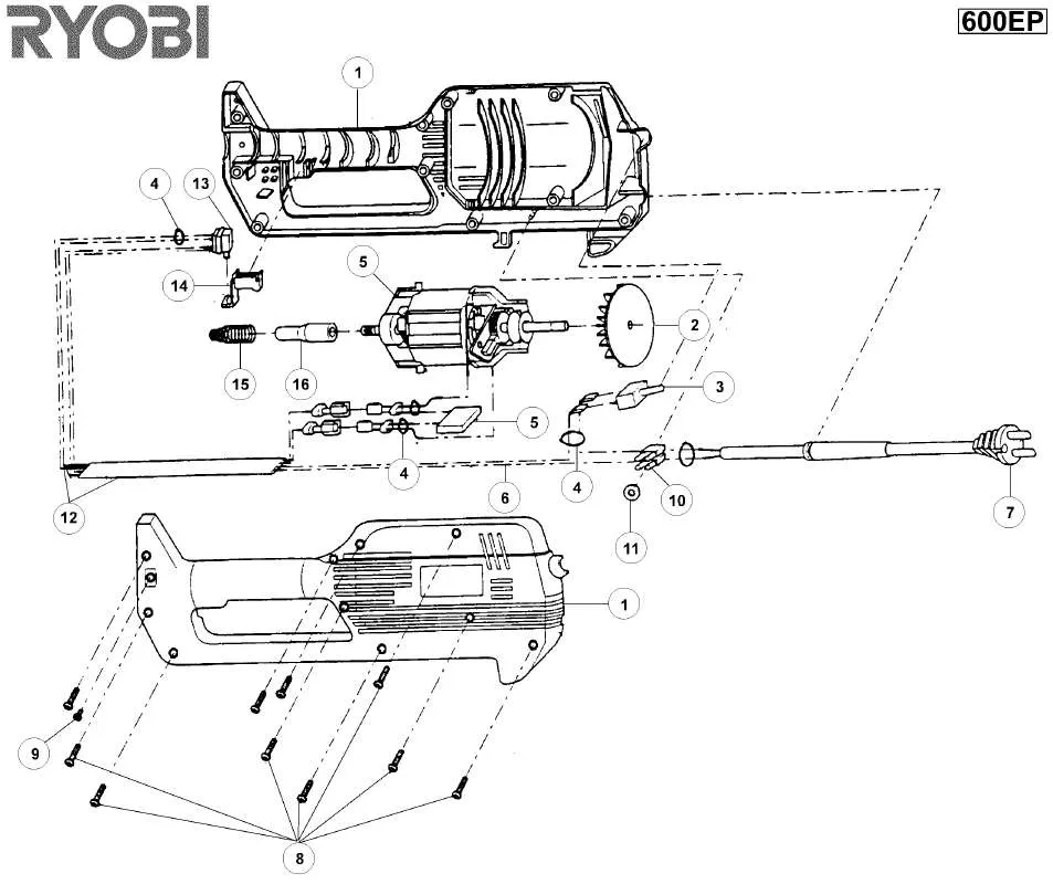 Mode d'emploi RYOBI 600EP