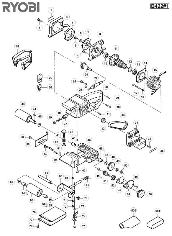 Mode d'emploi RYOBI BA422-1