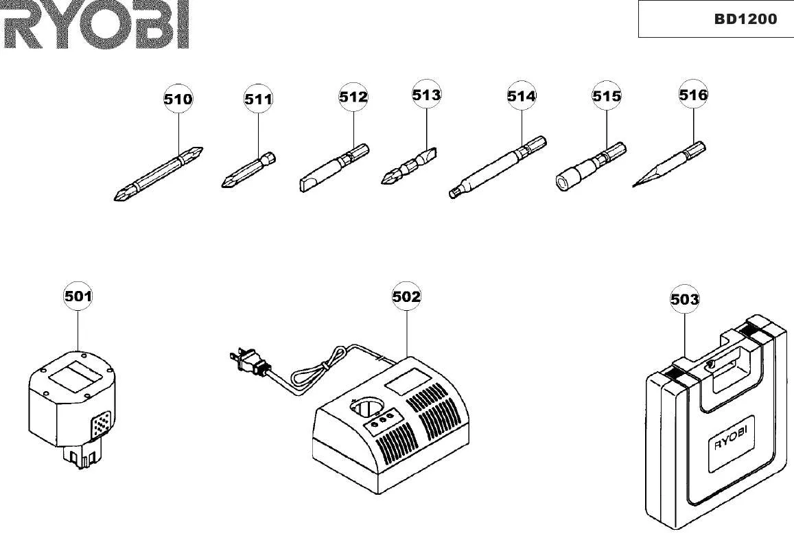 Mode d'emploi RYOBI BD1200