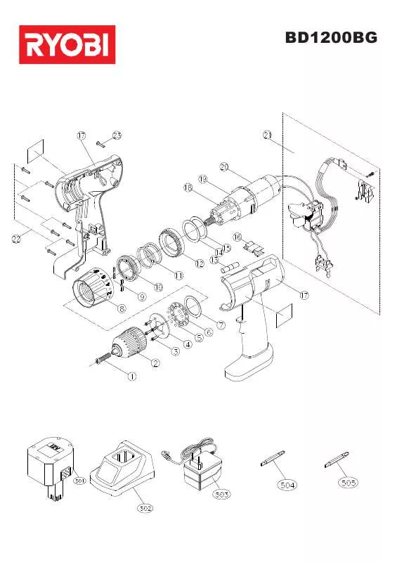 Mode d'emploi RYOBI BD1200BG