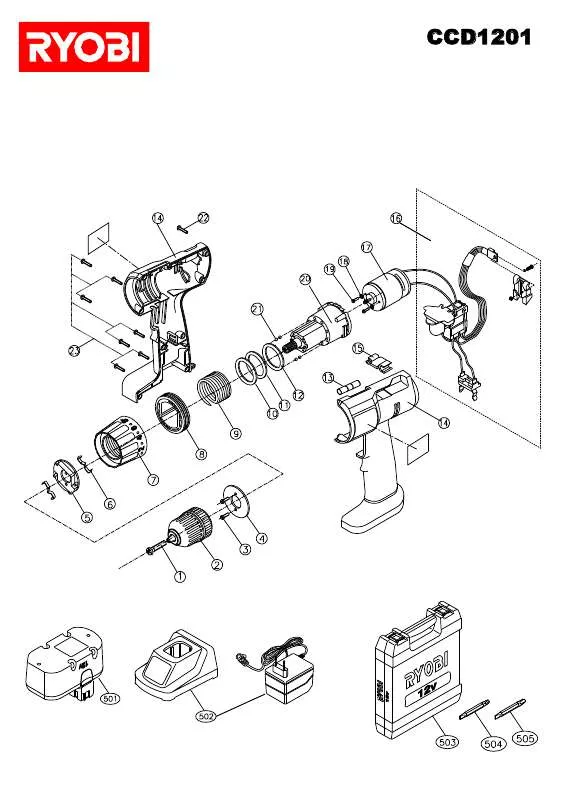 Mode d'emploi RYOBI CCD1201