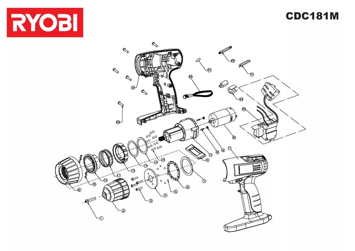 Mode d'emploi RYOBI CDC181M