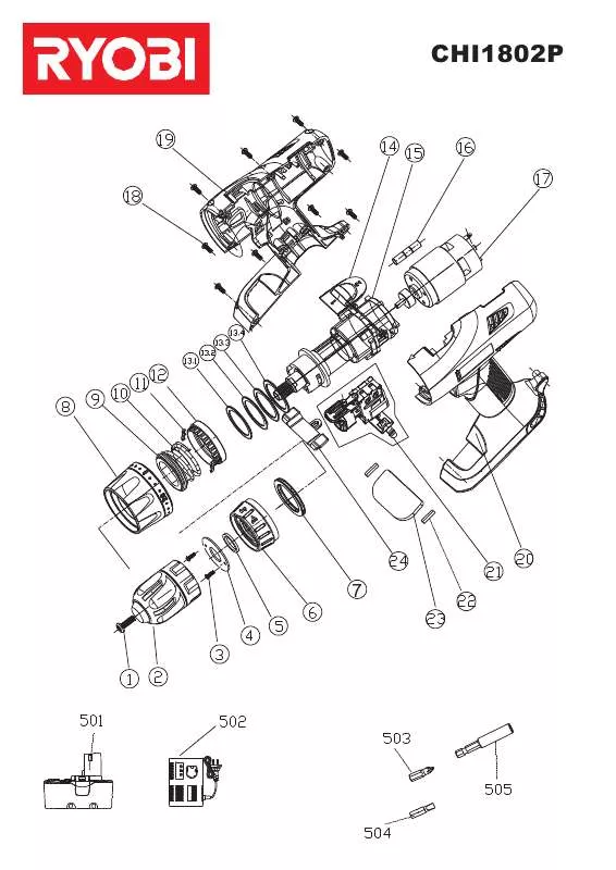 Mode d'emploi RYOBI CHI1802P