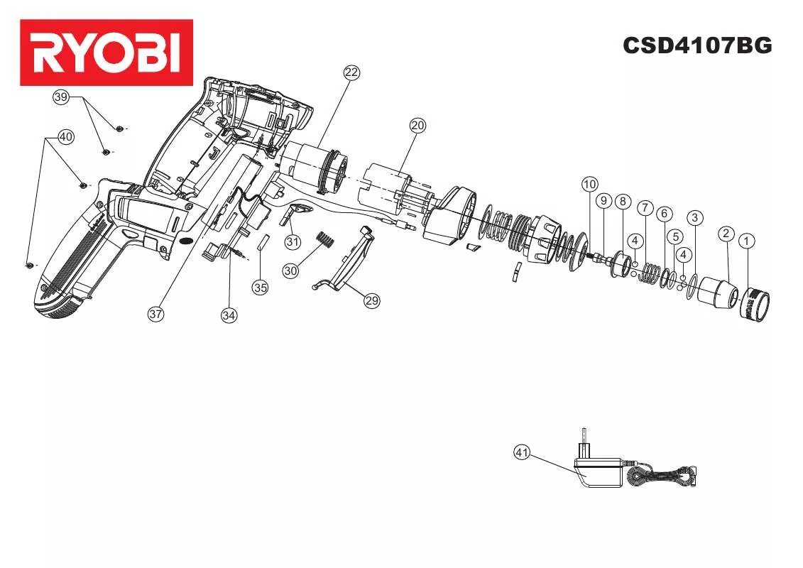 Mode d'emploi RYOBI CSD4107BG