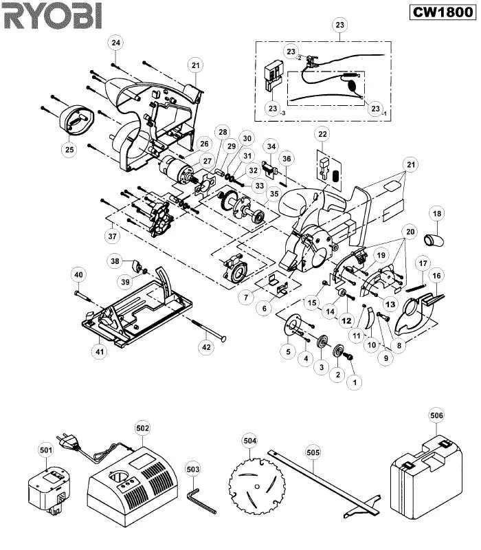 Mode d'emploi RYOBI CW1800