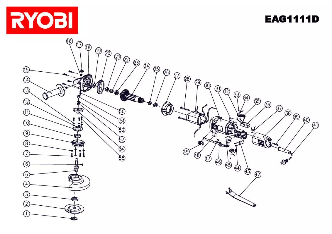 Mode d'emploi RYOBI EAG1111D