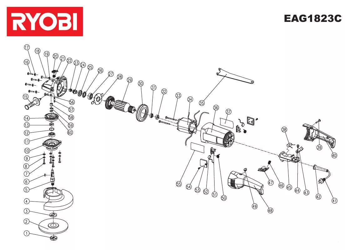 Mode d'emploi RYOBI EAG1823C