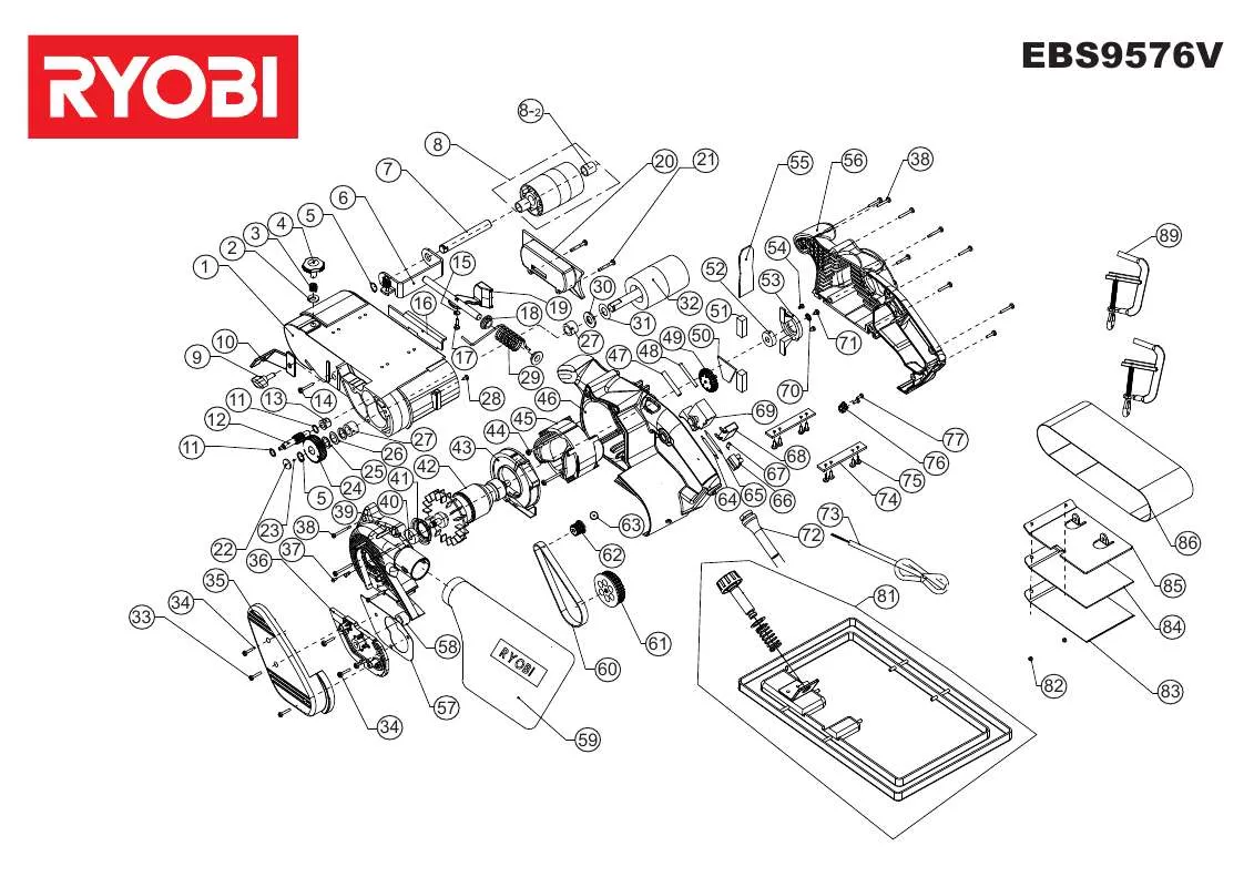 Mode d'emploi RYOBI EBS9576V