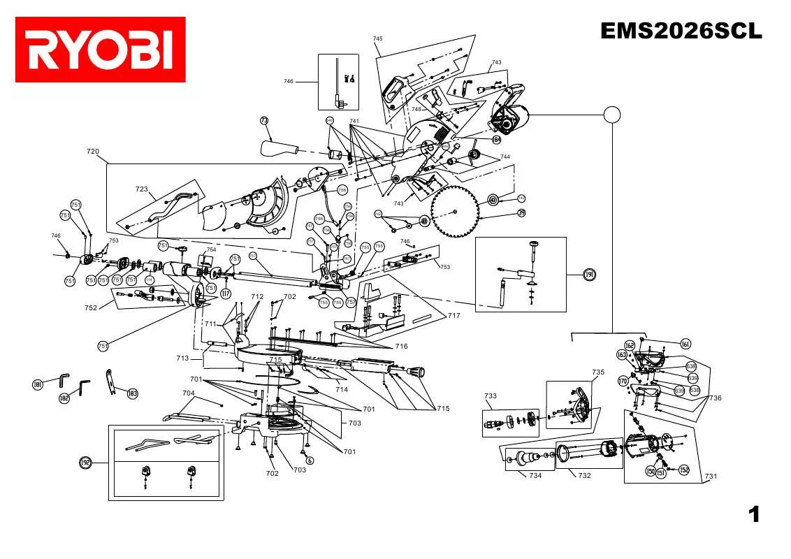 Mode d'emploi RYOBI EMS2026SCL