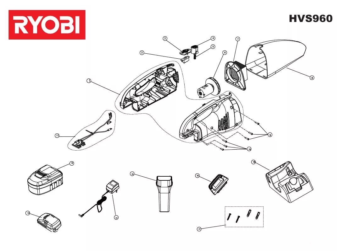 Mode d'emploi RYOBI HVS960