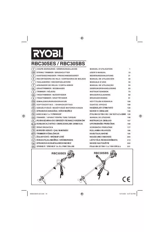 Mode d'emploi RYOBI RBC30SES