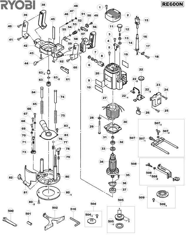 Mode d'emploi RYOBI RE600N