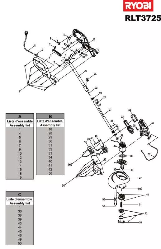 Mode d'emploi RYOBI RLT3725