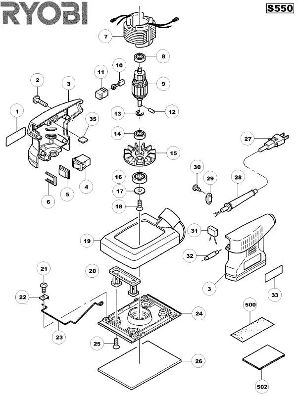 Mode d'emploi RYOBI S550