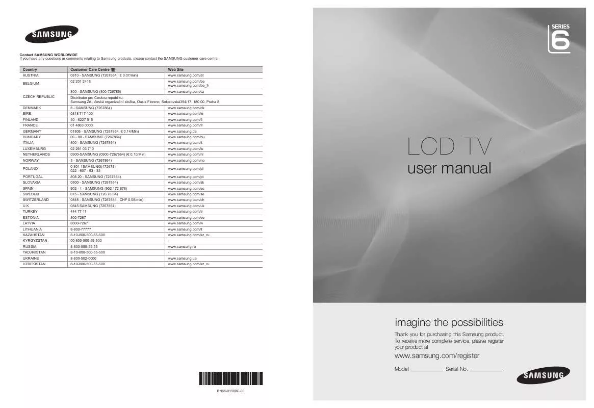 Mode d'emploi SAMSUNG LE40B620R3W