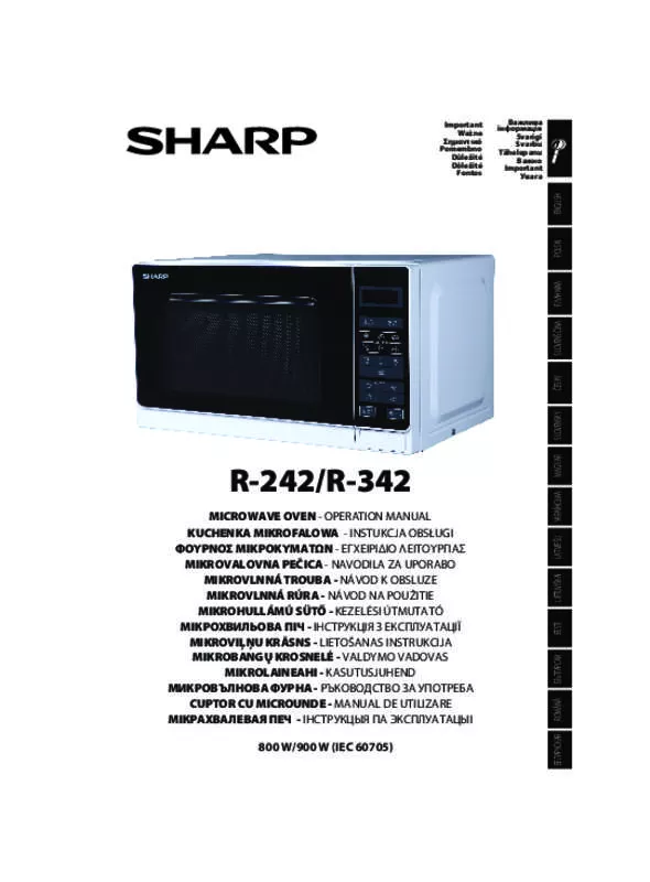 Mode d'emploi SHARP R-242/342