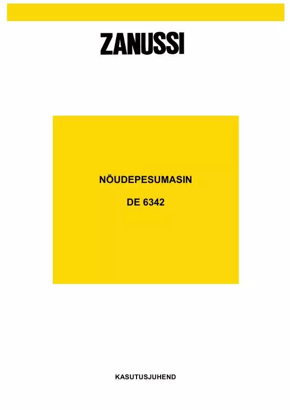 Mode d'emploi ZANUSSI DE6342