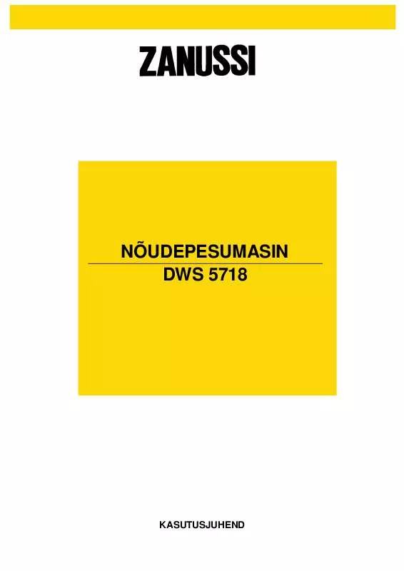 Mode d'emploi ZANUSSI DWS5718