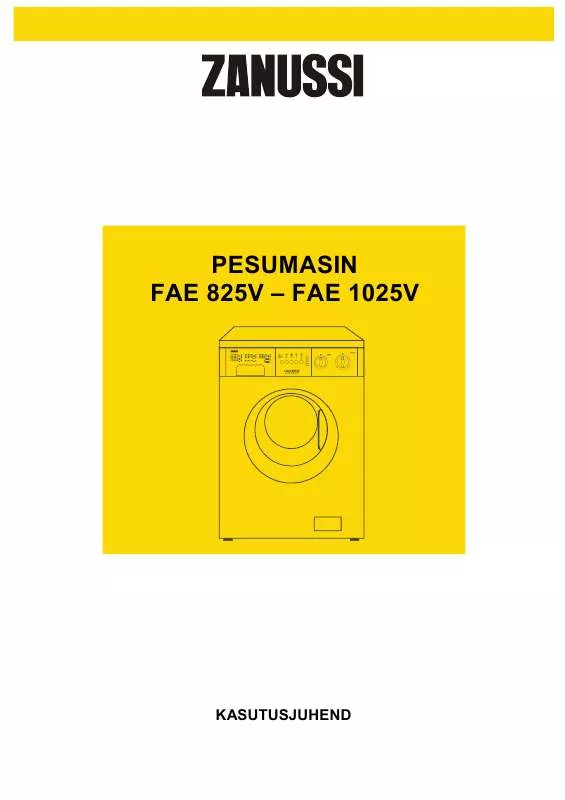 Mode d'emploi ZANUSSI FAE825V