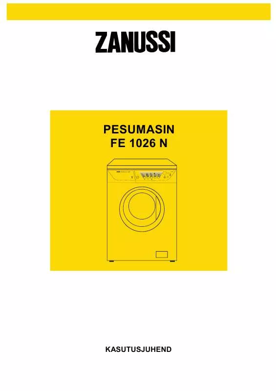 Mode d'emploi ZANUSSI FE1026N