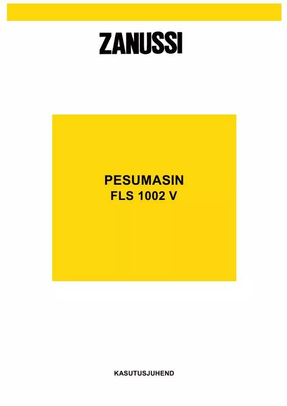 Mode d'emploi ZANUSSI FLS1002V