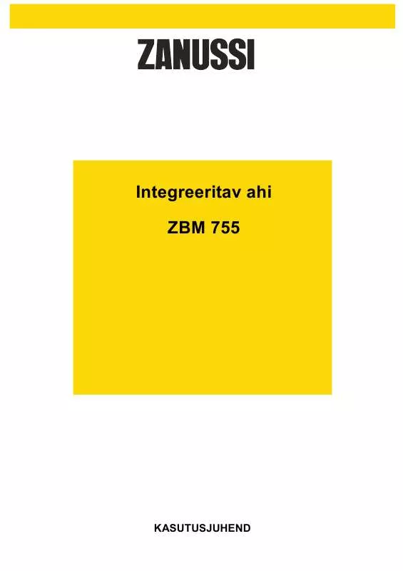 Mode d'emploi ZANUSSI ZBM755X