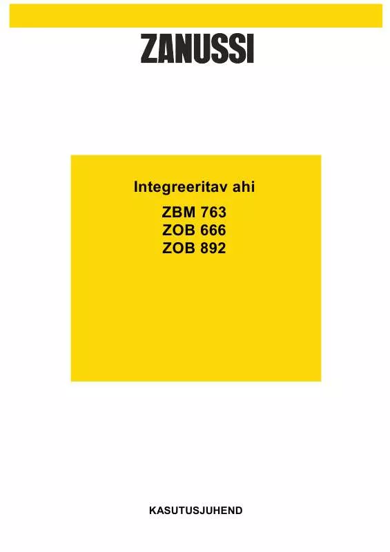 Mode d'emploi ZANUSSI ZBM763X