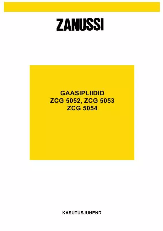 Mode d'emploi ZANUSSI ZCG5052