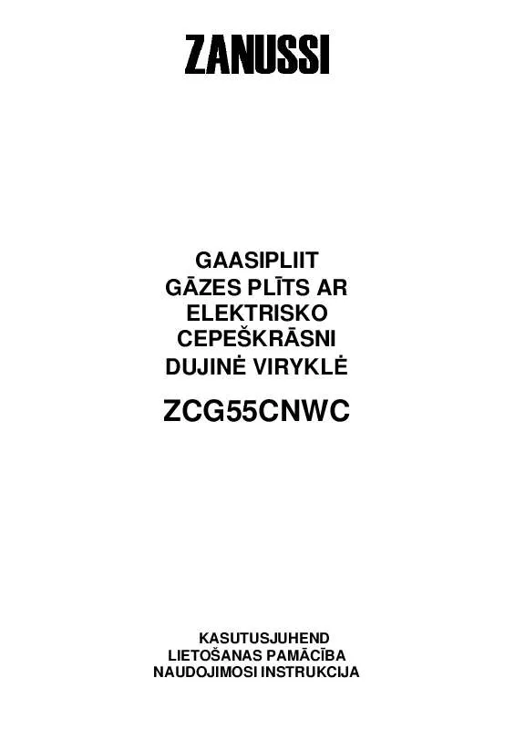 Mode d'emploi ZANUSSI ZCG55CNWC