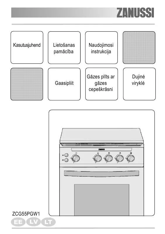 Mode d'emploi ZANUSSI ZCG55PGW1